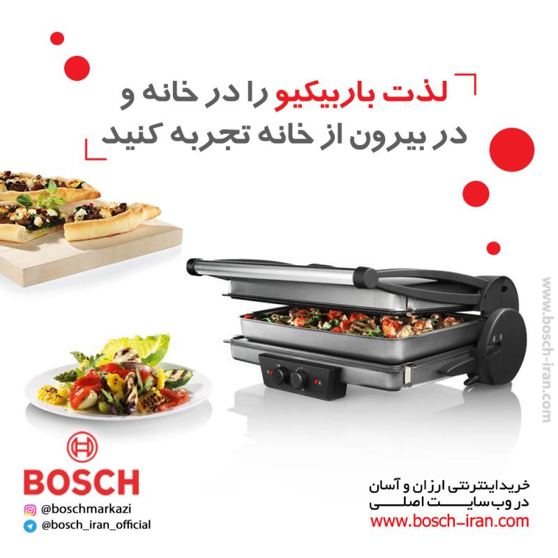 لذت باربیکیو را در خانه و در بیرون از خانه را با دستگاه گریل 2000 وات بوش مدل TFB4431V تجربه کنید